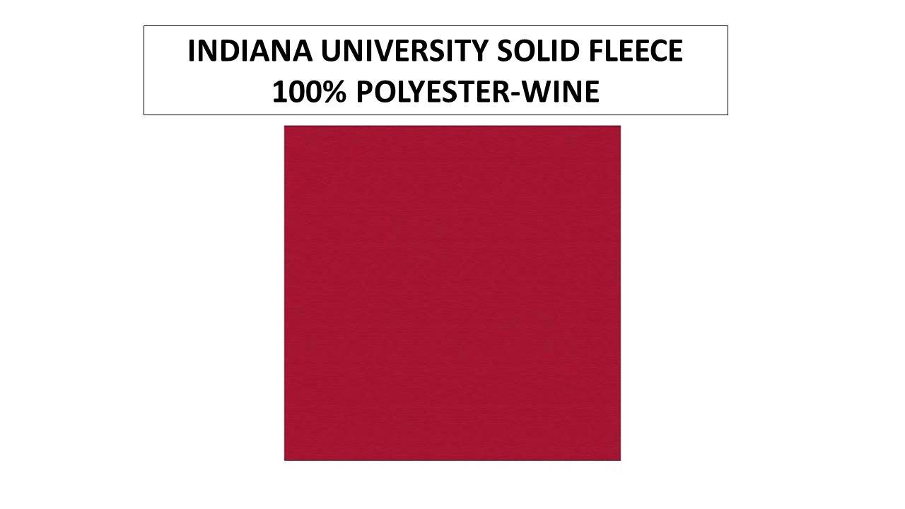 University of Indiana Solid Red Fleece -- Sold by the yard