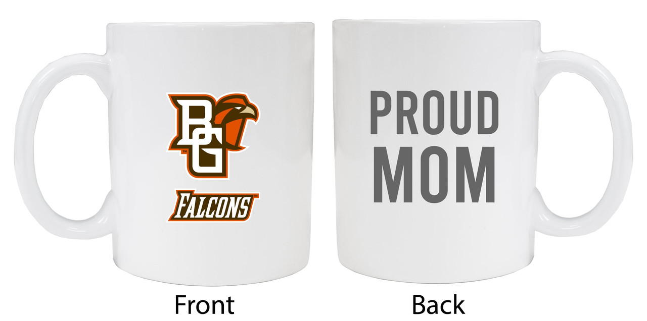 Bowling Green Falcons Proud Mom White Ceramic Coffee Mug 2-Pack (White).