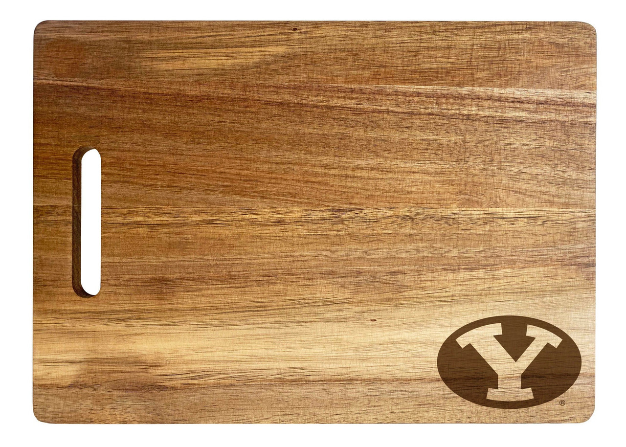 Brigham Young Cougars Engraved Wooden Cutting Board 10" x 14" Acacia Wood