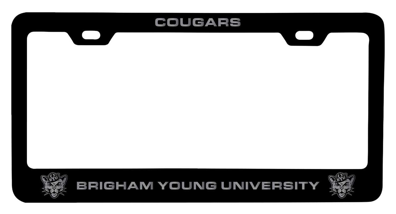 Brigham Young Cougars Laser Engraved Metal License Plate Frame Choose Your Color