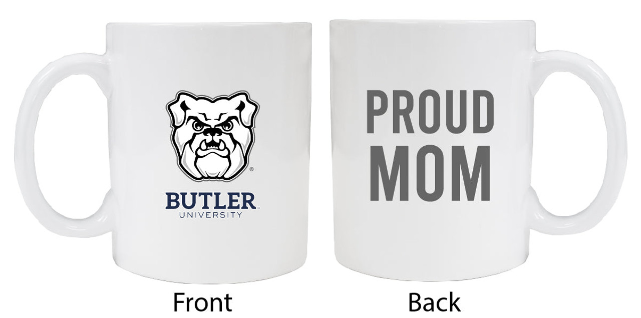 Butler Bulldogs Proud Mom White Ceramic Coffee Mug 2-Pack (White).