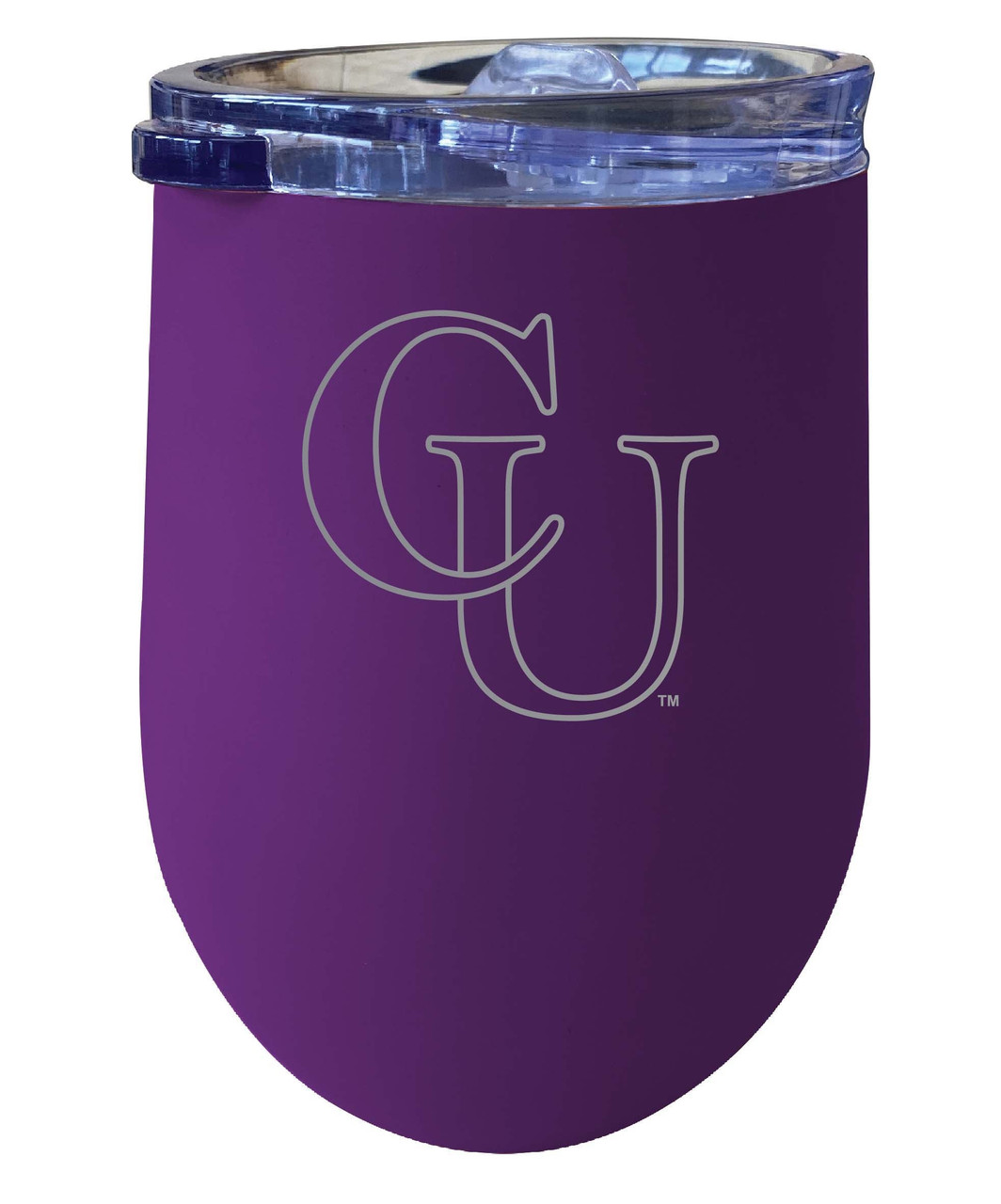 Campbell University Fighting Camels 12 oz Etched Insulated Wine Stainless Steel Tumbler Purple