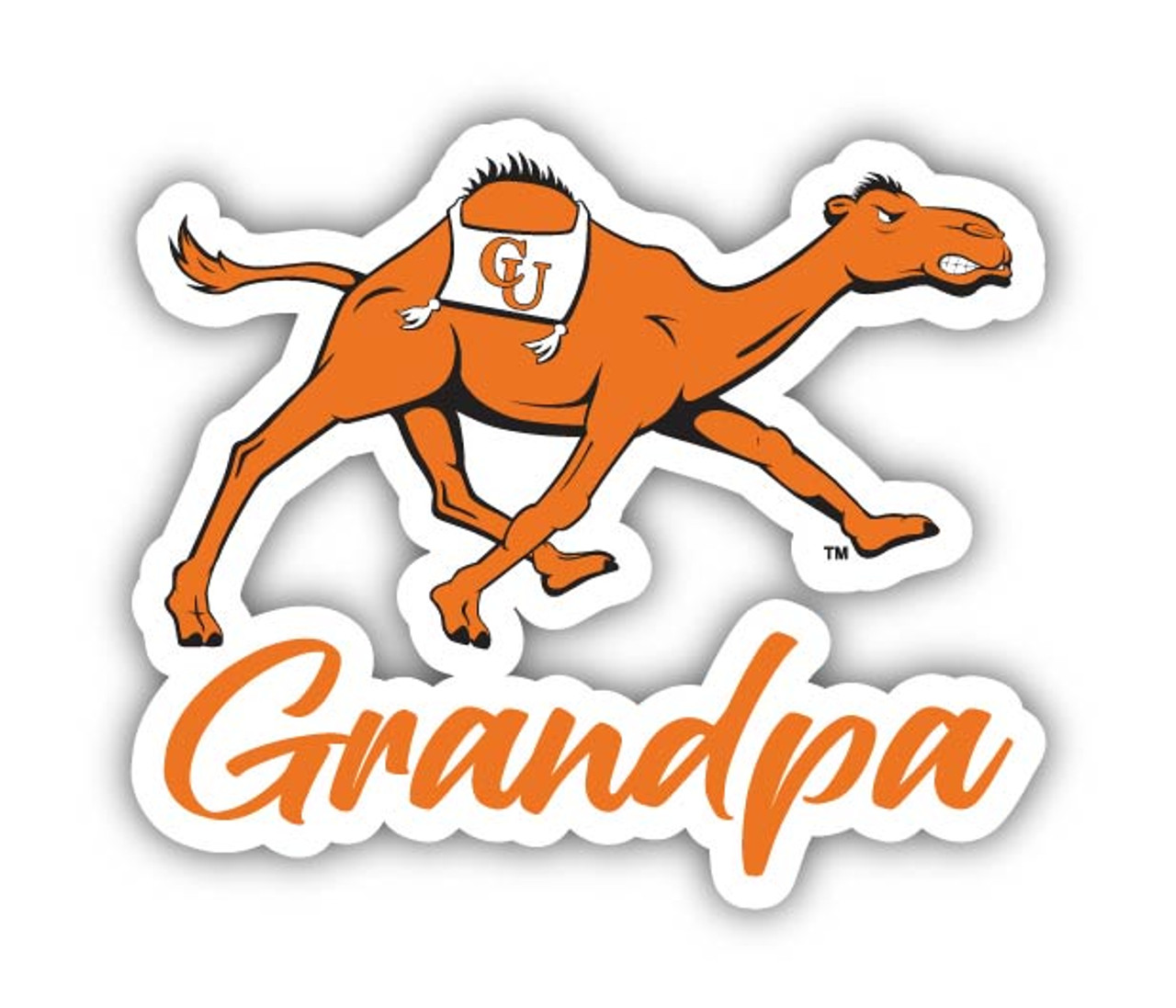 Campbell University Fighting Camels 4 Inch Proud Grandpa Die Cut Decal