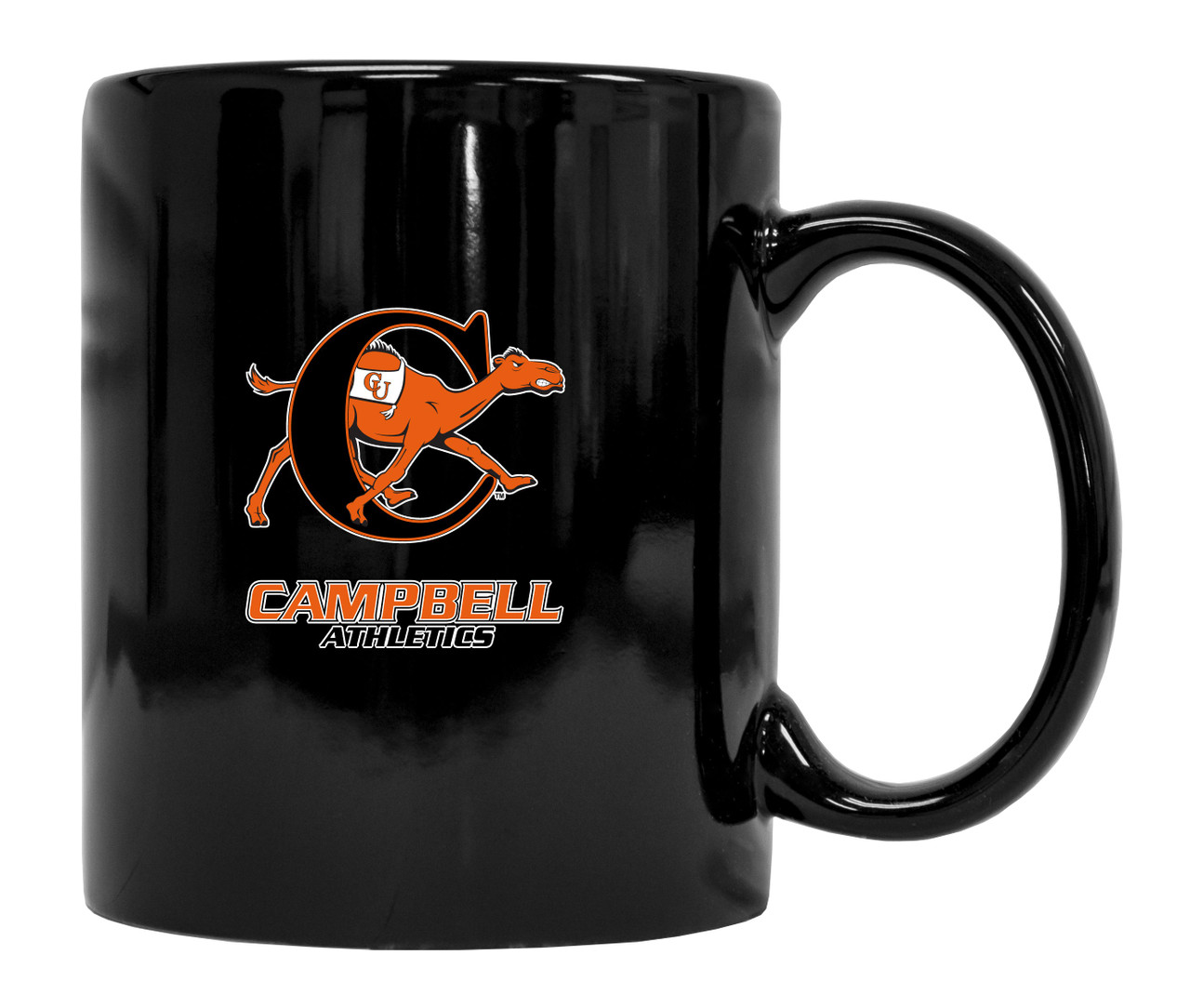 Campbell University Fighting Camels Black Ceramic Mug (Black).