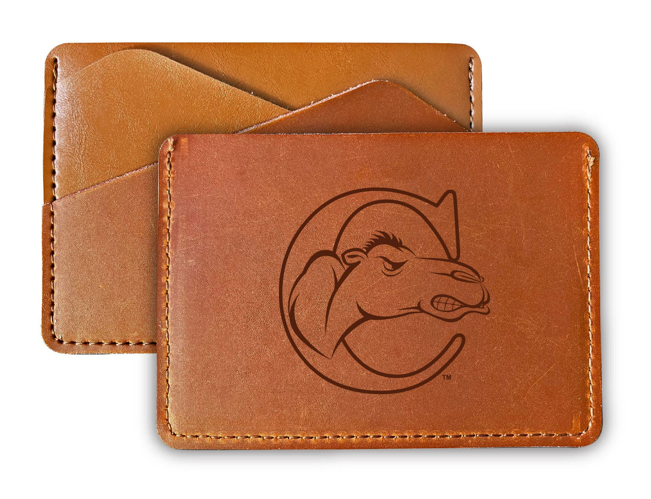 Campbell University Fighting Camels College Leather Card Holder Wallet