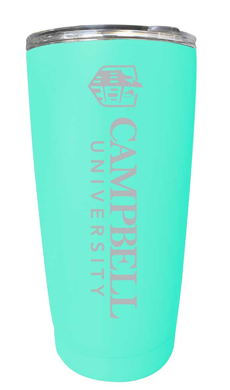 Campbell University Fighting Camels Etched 16 oz Stainless Steel Tumbler (Choose Your Color)