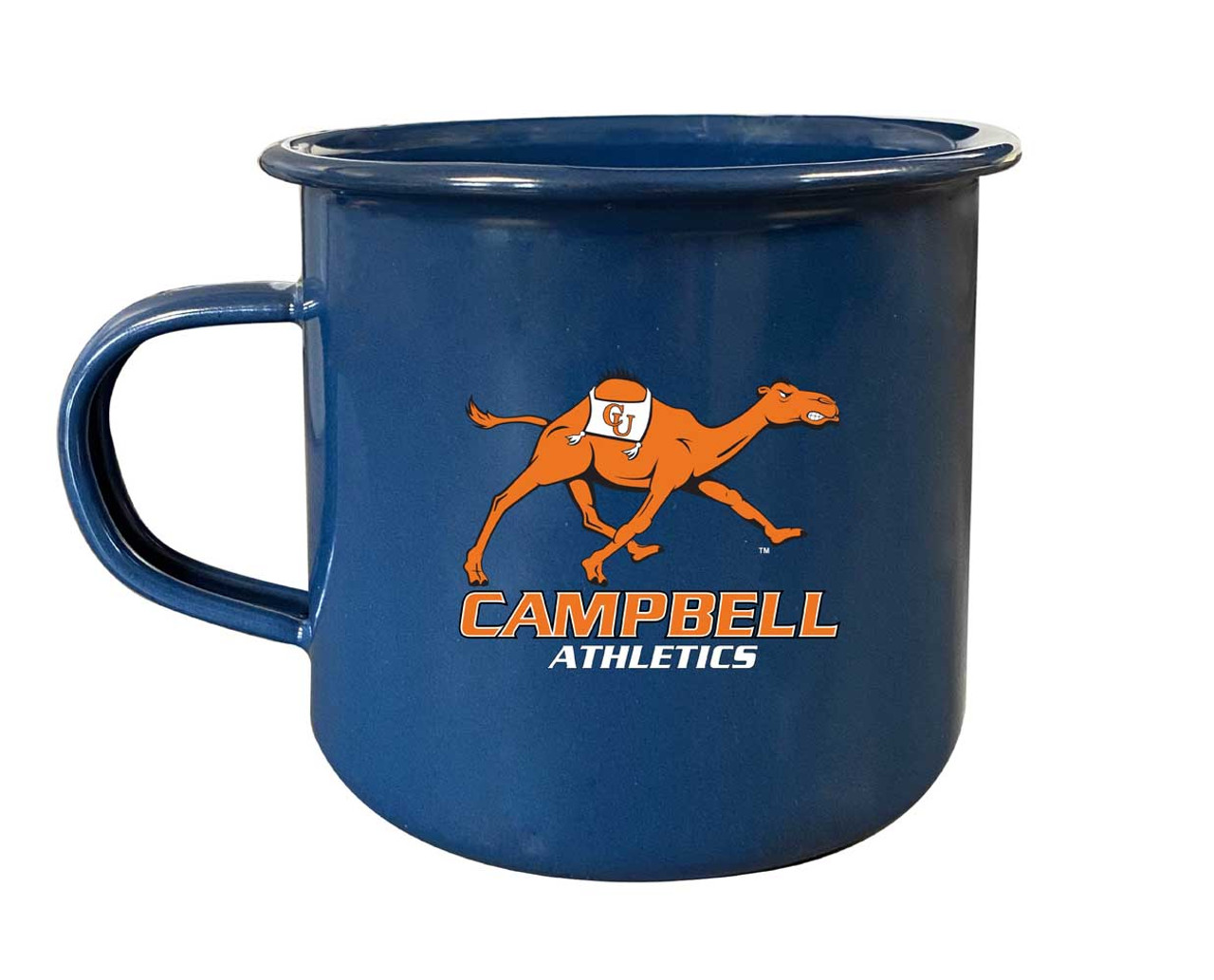 Campbell University Fighting Camels Tin Camper Coffee Mug (Choose Your Color).