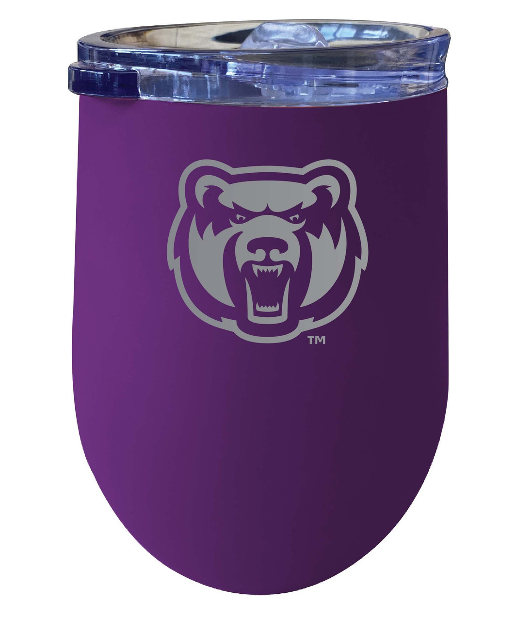 Central Arkansas Bears 12 oz Etched Insulated Wine Stainless Steel Tumbler Purple