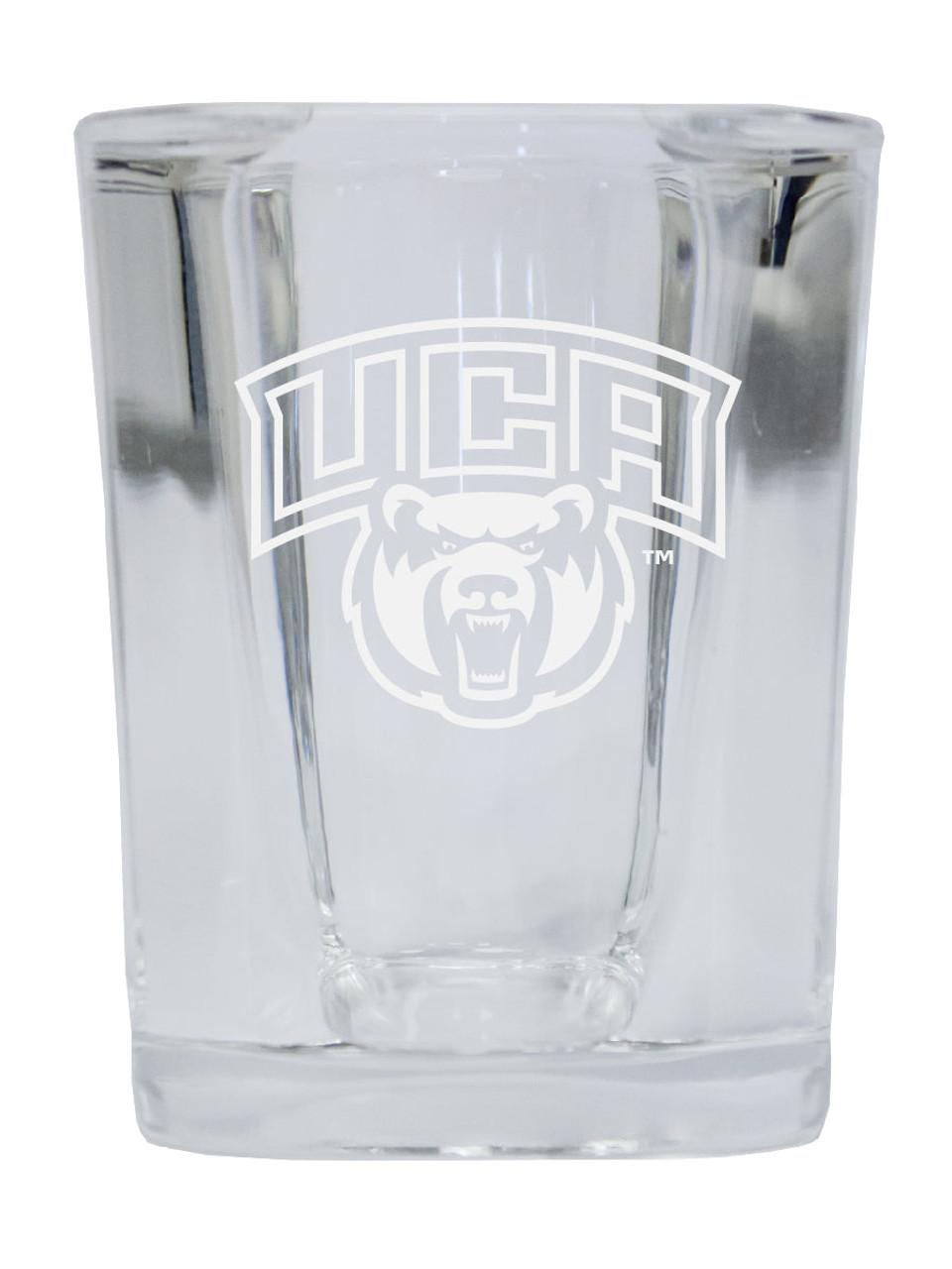 Central Arkansas Bears 2 Ounce Square Shot Glass laser etched logo Design