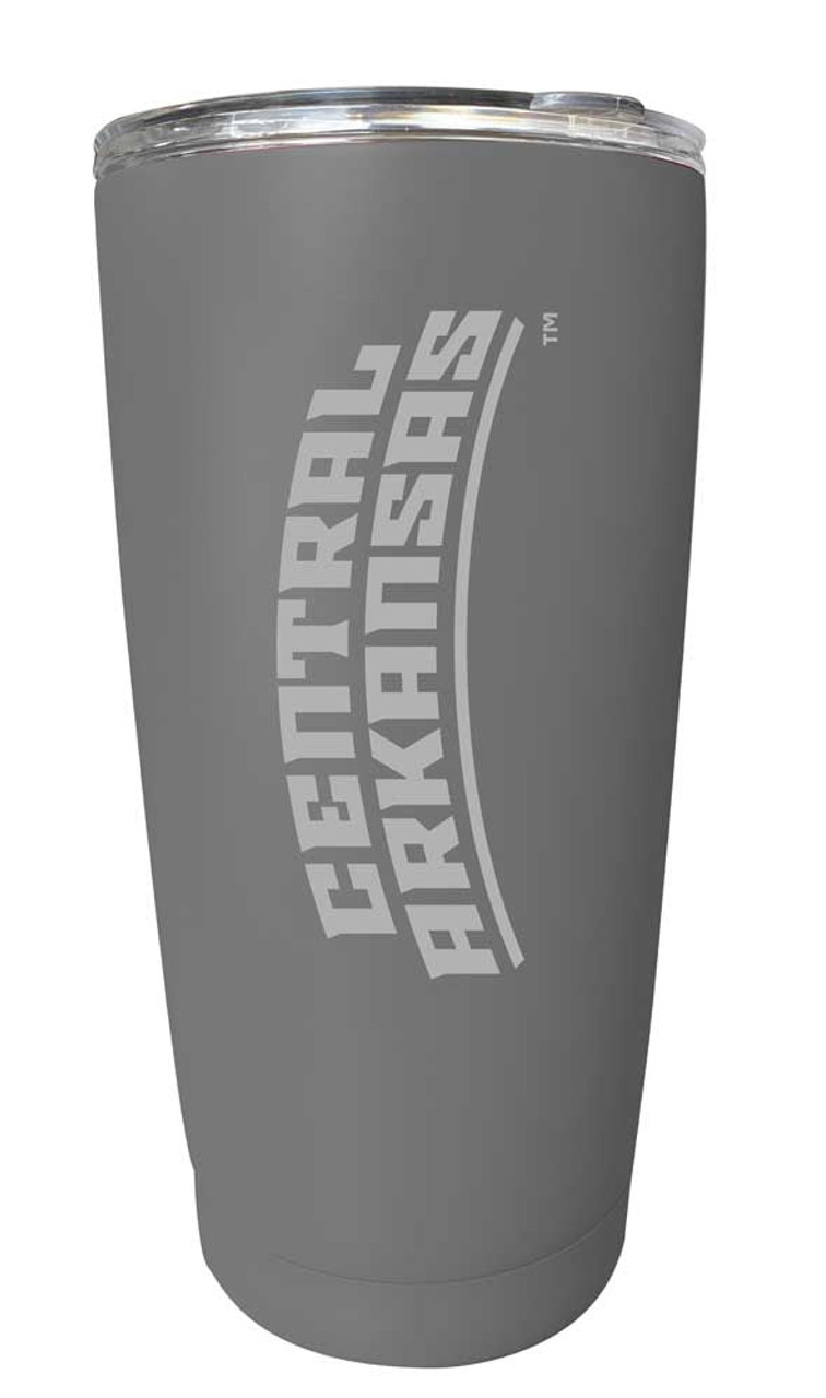 Central Arkansas Bears Etched 16 oz Stainless Steel Tumbler (Gray)