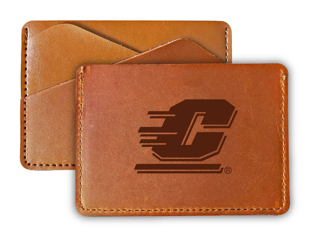 Central Michigan University College Leather Card Holder Wallet