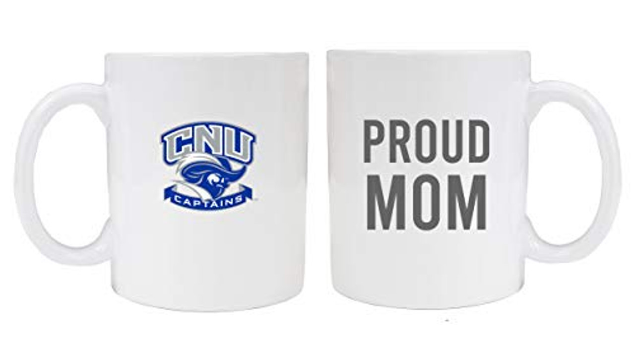 Christopher Newport Captains Proud Mom White Ceramic Coffee Mug (White).