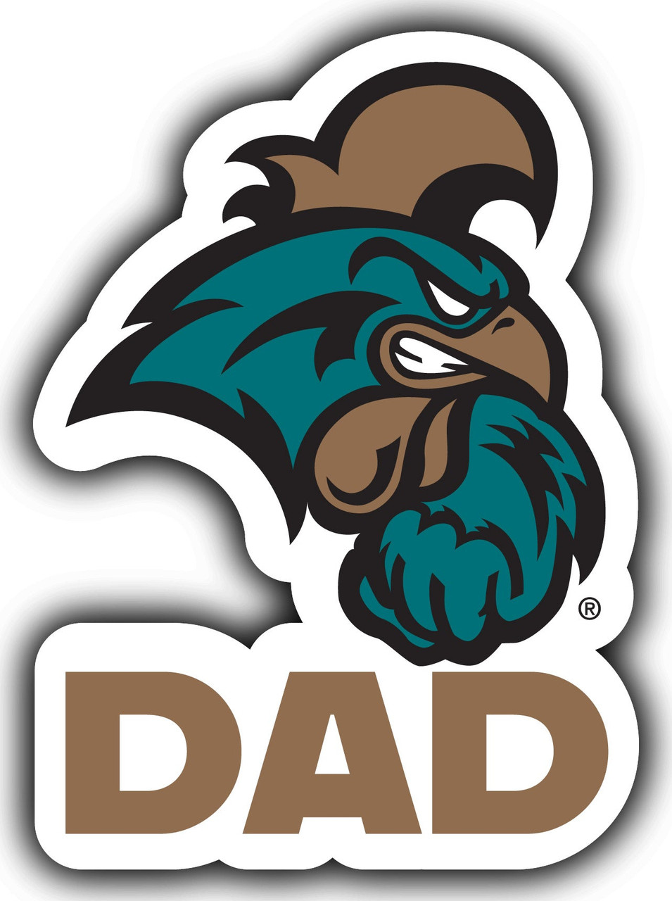 Coastal Carolina University 4-Inch Proud Dad Die Cut Decal