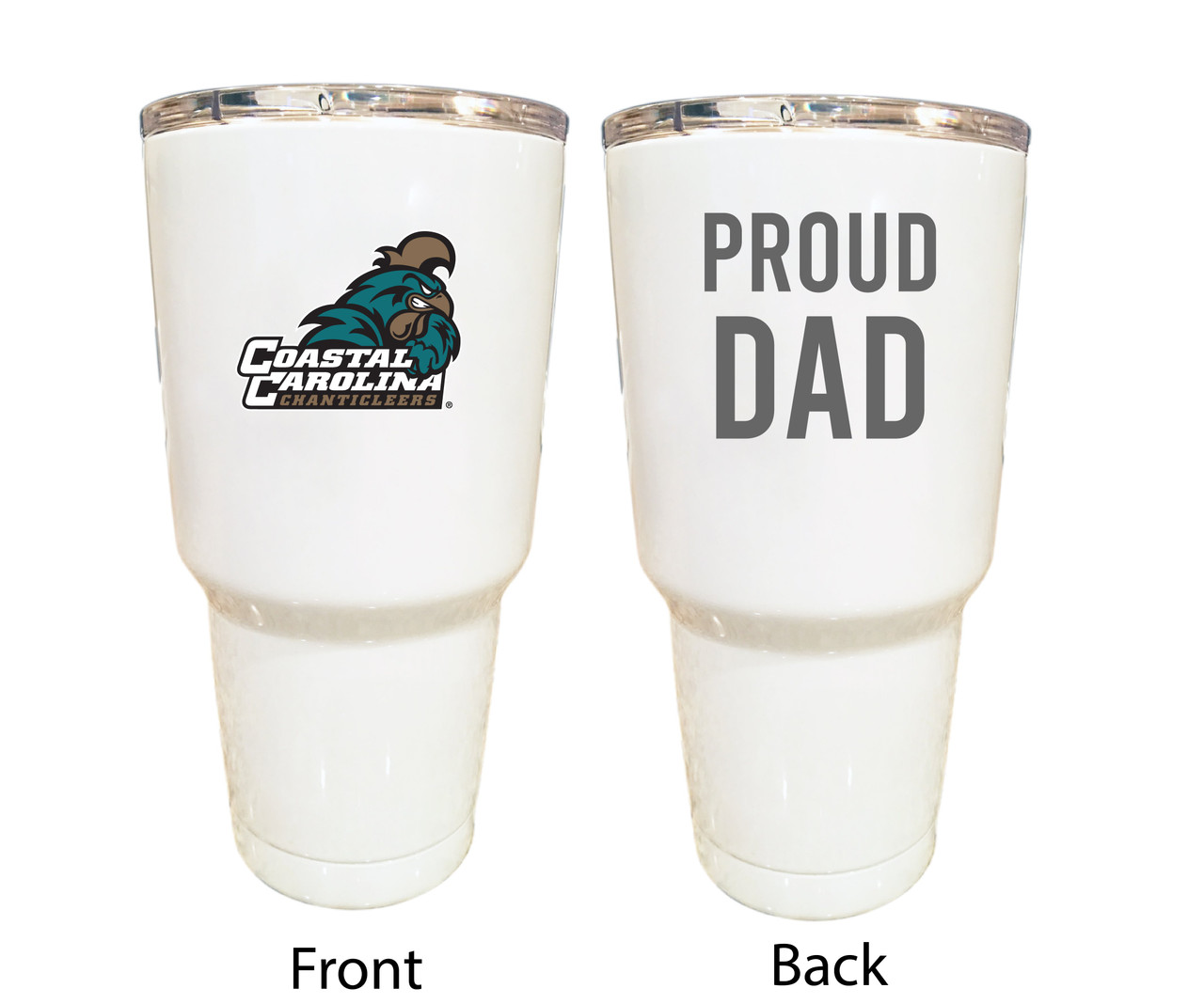Coastal Carolina University Proud Dad 24 oz Insulated Stainless Steel Tumblers Choose Your Color.