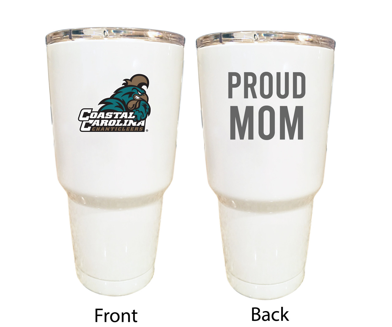 Coastal Carolina University Proud Mom 24 oz Insulated Stainless Steel Tumblers Choose Your Color.