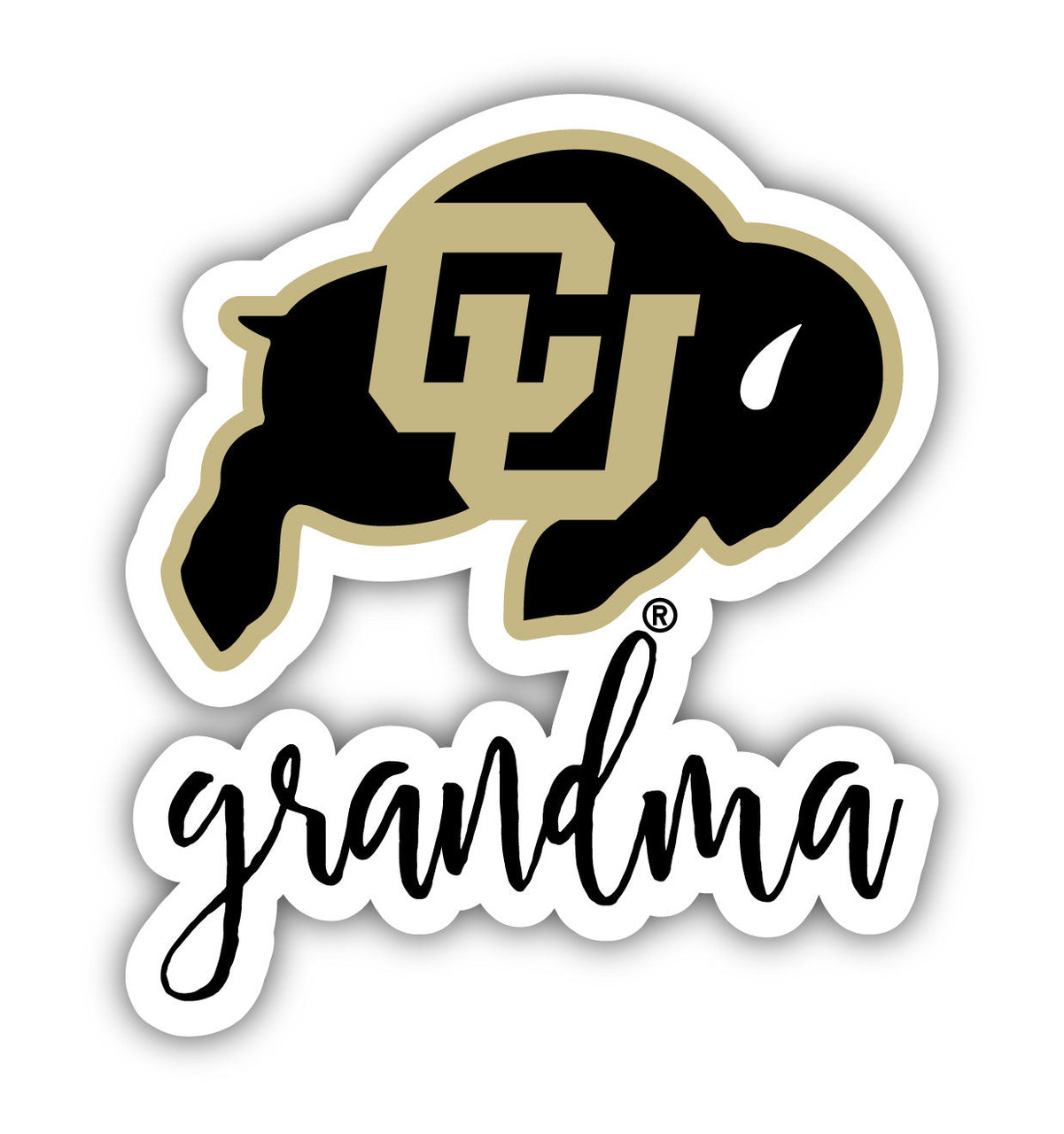 Colorado Buffaloes 4 Inch Proud Grand Mom Die Cut Decal