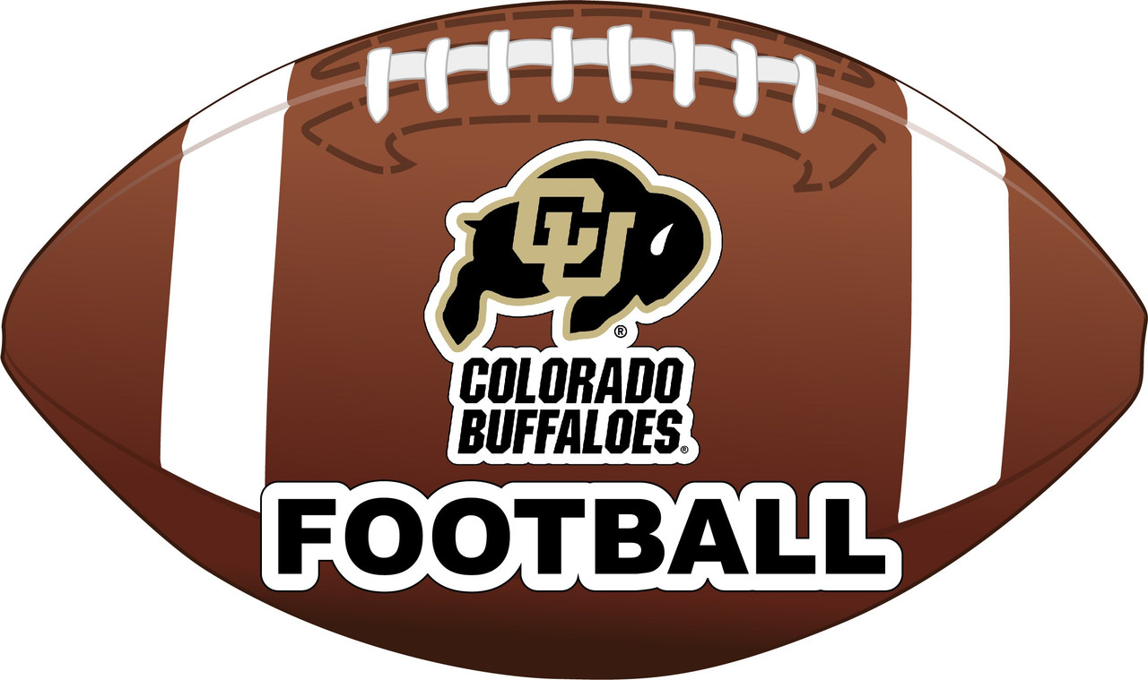 Colorado Buffaloes 4-Inch Round Football Vinyl Decal