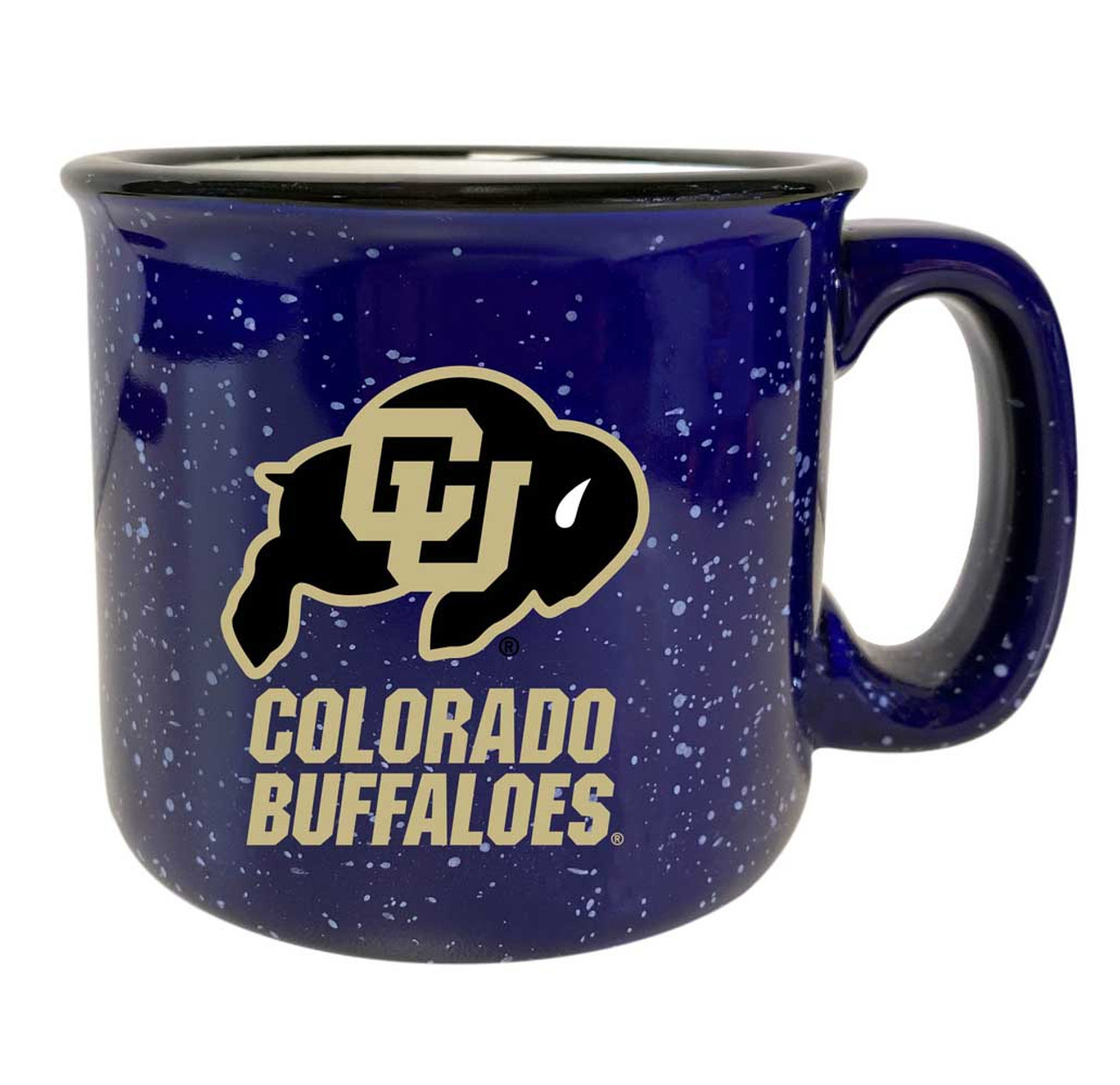 Colorado Buffaloes Speckled Ceramic Camper Coffee Mug (Choose Your Color).