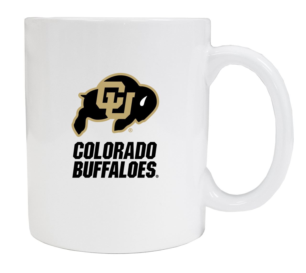 Colorado Buffaloes White Ceramic Mug (White).