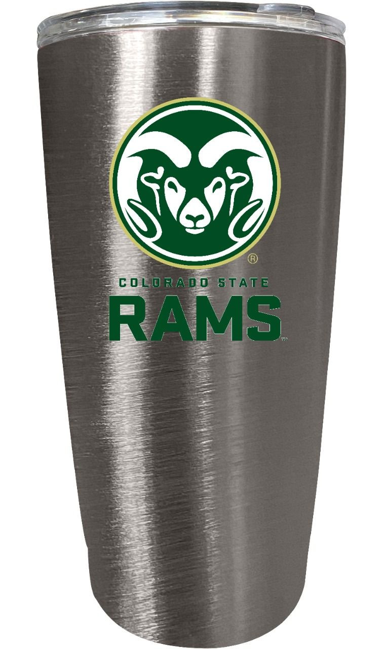 Colorado State Rams 16 oz Insulated Stainless Steel Tumbler colorless