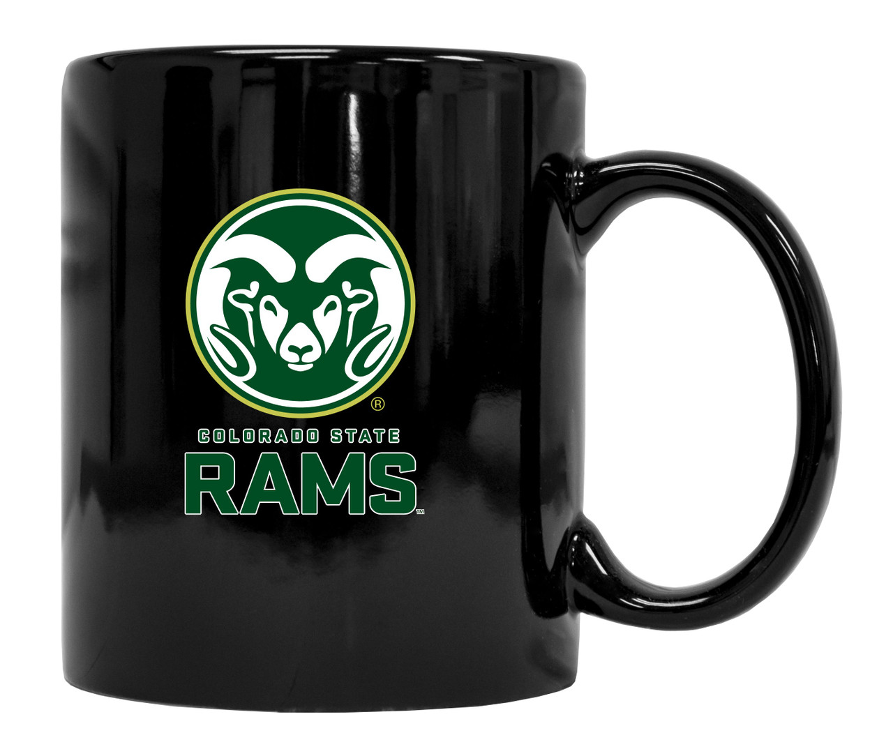 Colorado State Rams Black Ceramic Mug (Black).