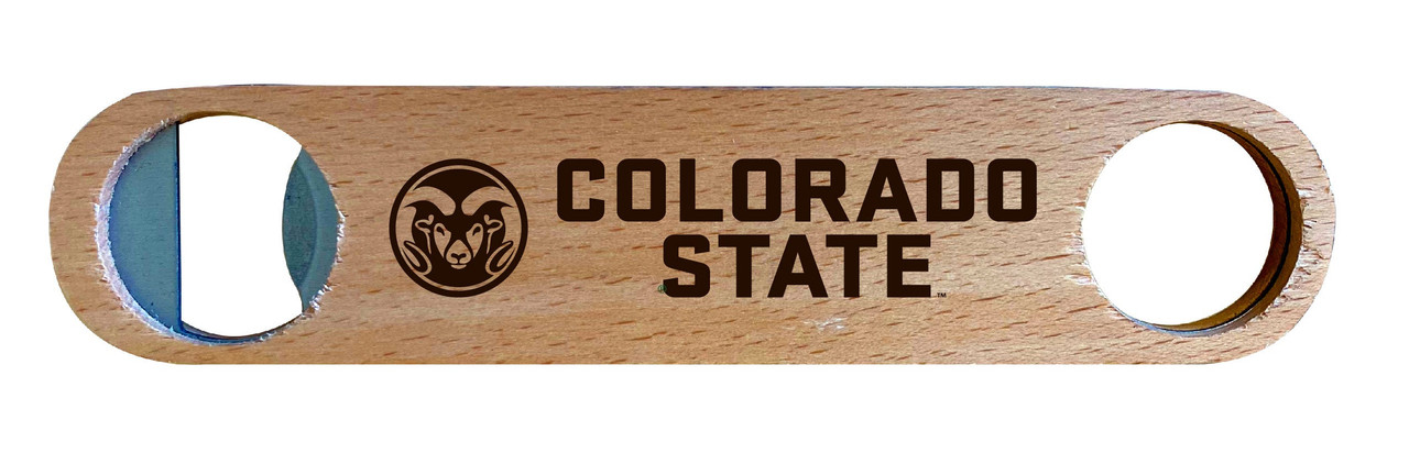 Colorado State Rams Laser Etched Wooden Bottle Opener College Logo Design