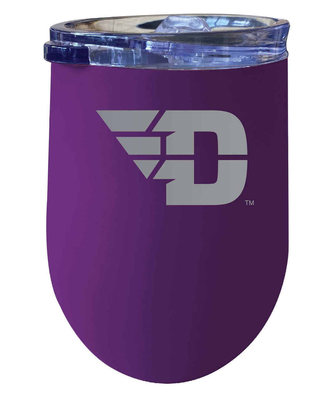Dayton Flyers 12 oz Etched Insulated Wine Stainless Steel Tumbler Purple