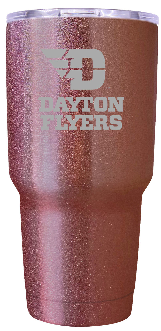 Dayton Flyers 24 oz Insulated Tumbler Etched - Rose Gold