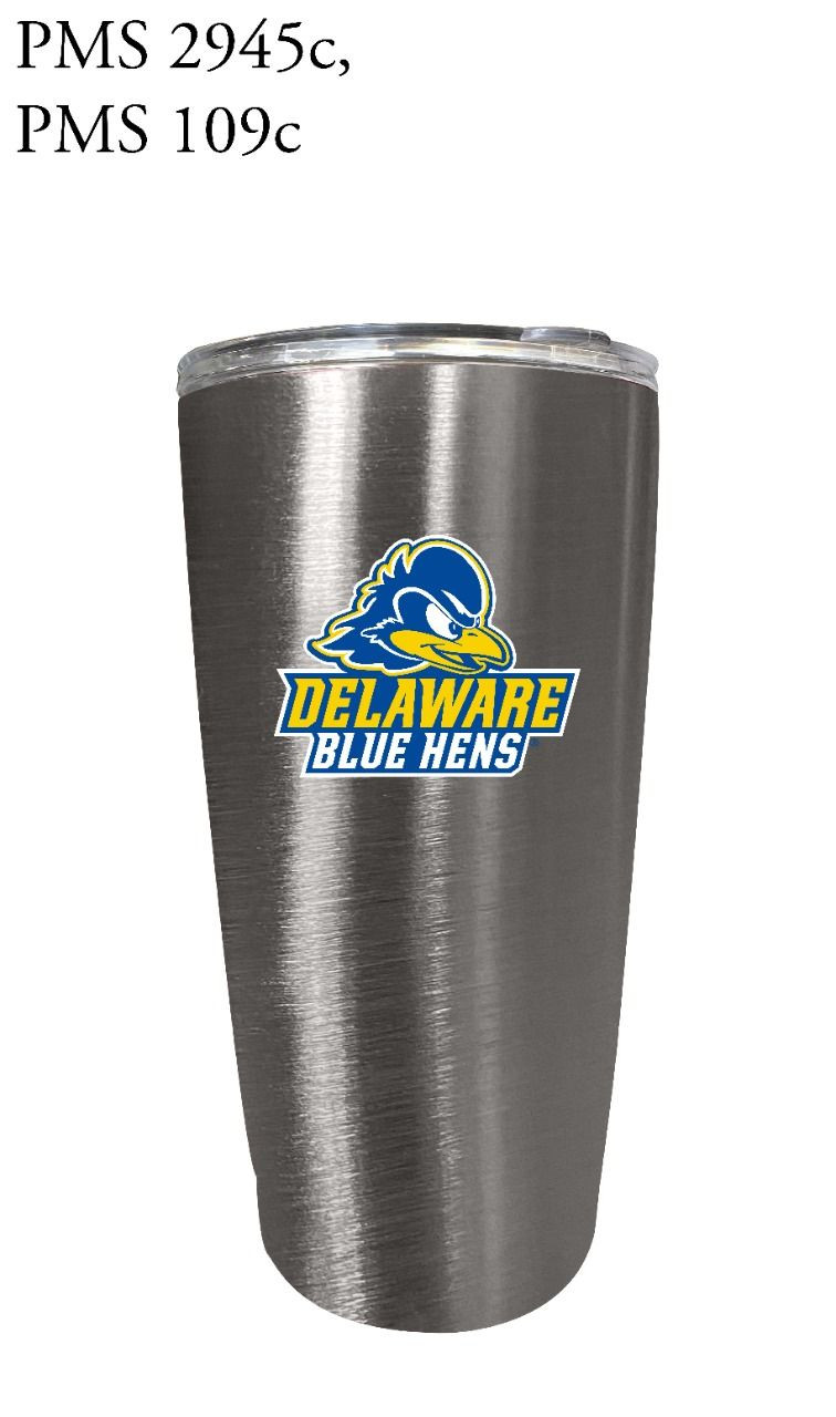 Delaware Blue Hens 16 oz Insulated Stainless Steel Tumbler colorless