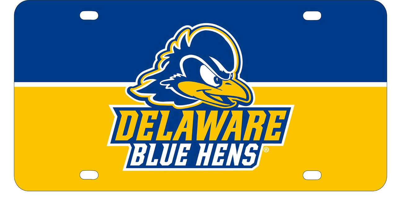 Delaware Blue Hens Metal License Plate Car Tag