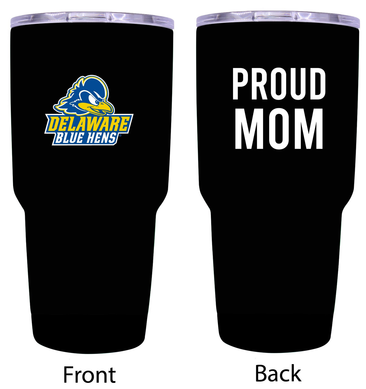 Delaware Blue Hens Proud Mom 24 oz Insulated Stainless Steel Tumblers Choose Your Color.