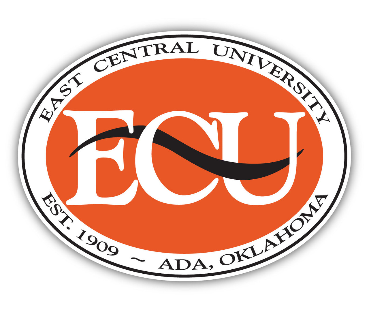 East Central University Tigers 10 Inch Vinyl Decal Sticker