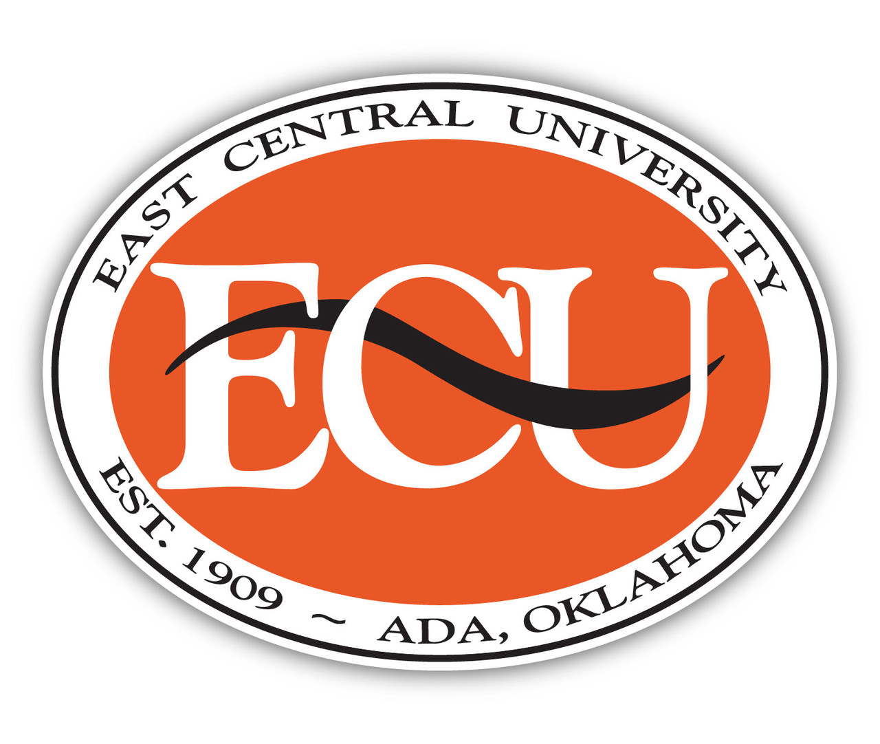 East Central University Tigers 4 Inch Vinyl Decal Sticker