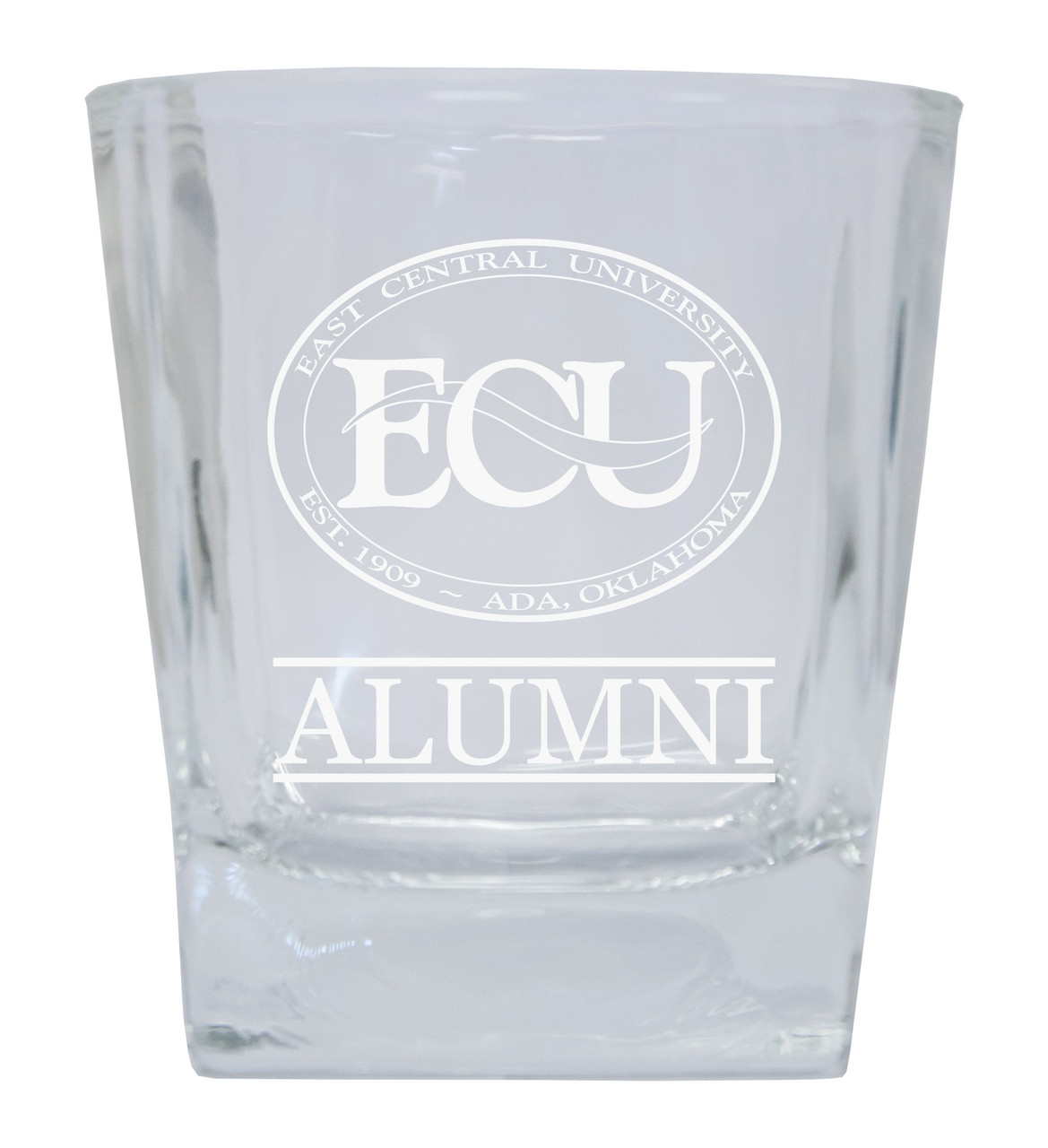 East Central University Tigers 8 oz Etched Alumni Glass Tumbler 2-Pack