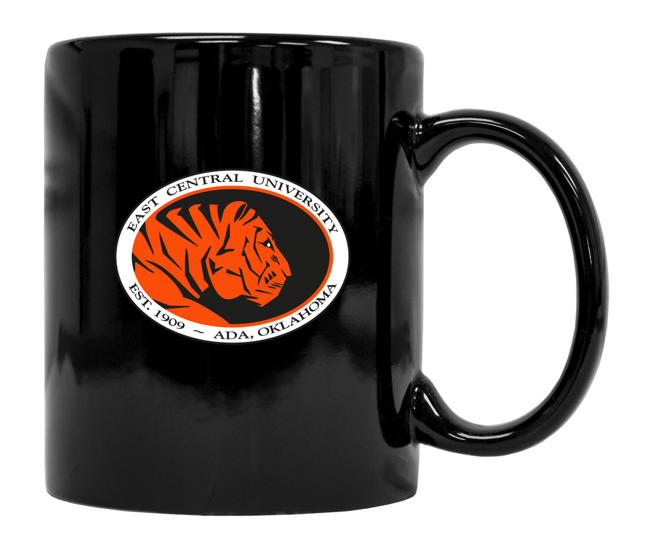 East Central University Tigers Black Ceramic Mug 2-Pack (Black).