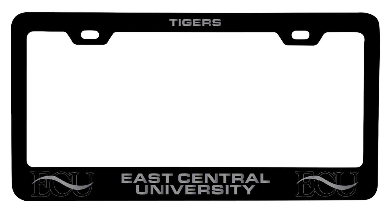 East Central University Tigers Laser Engraved Metal License Plate Frame Choose Your Color