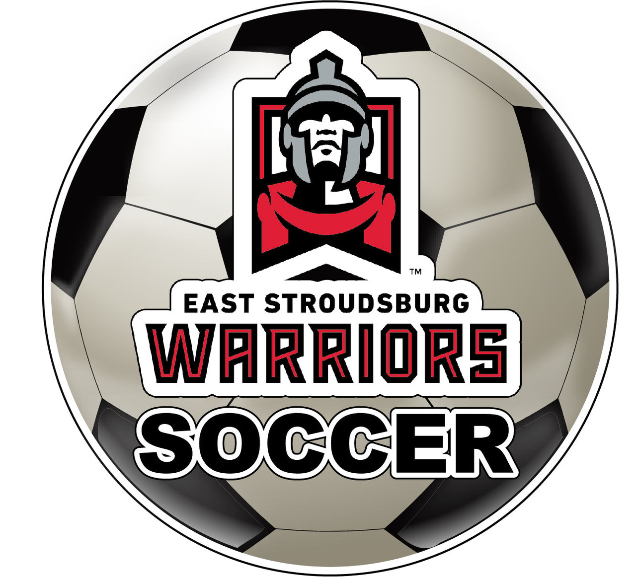 East Stroudsburg University 4-Inch Round Soccer Ball Vinyl Decal Sticker