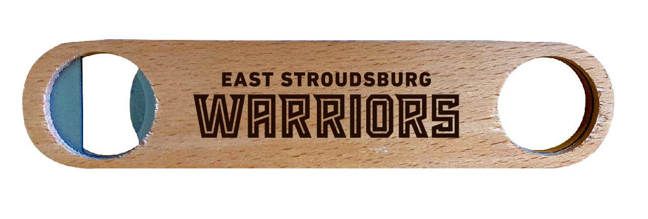 East Stroudsburg University Laser Etched Wooden Bottle Opener College Logo Design
