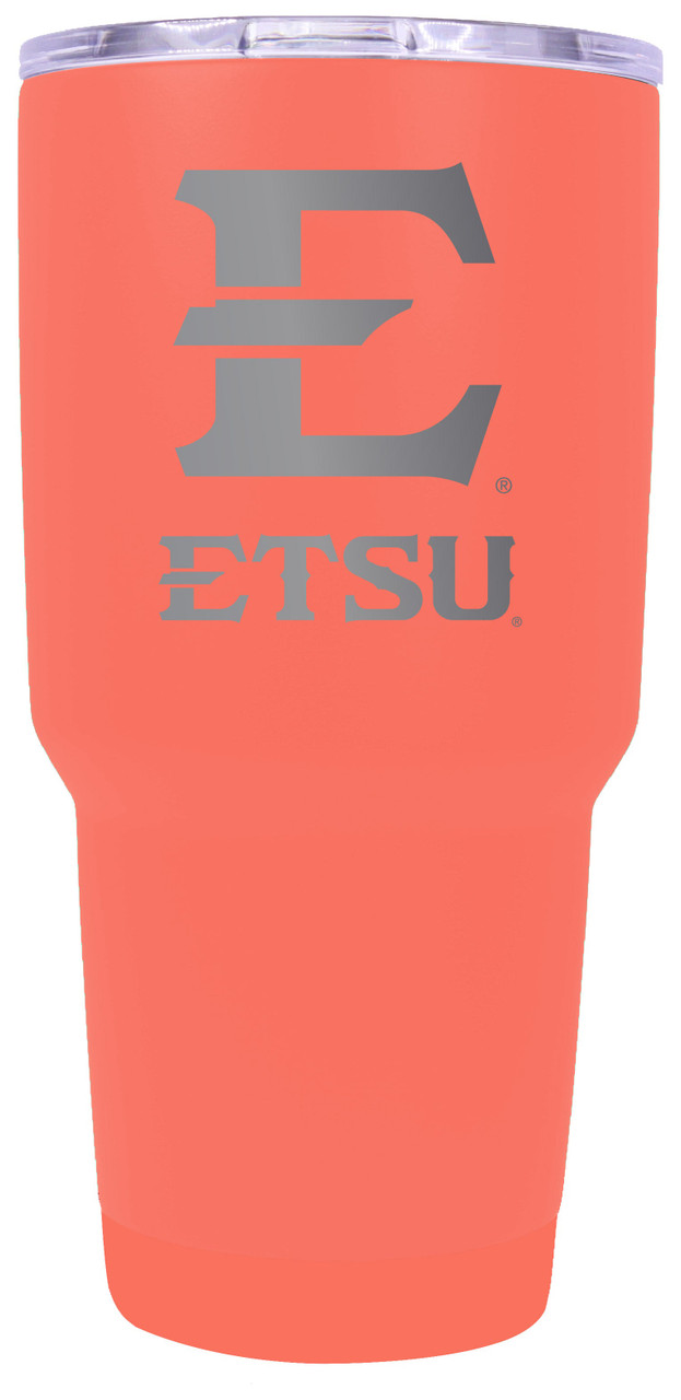 East Tennessee State University 30 oz Laser Engraved Stainless Steel Insulated Tumbler Choose Your Color.