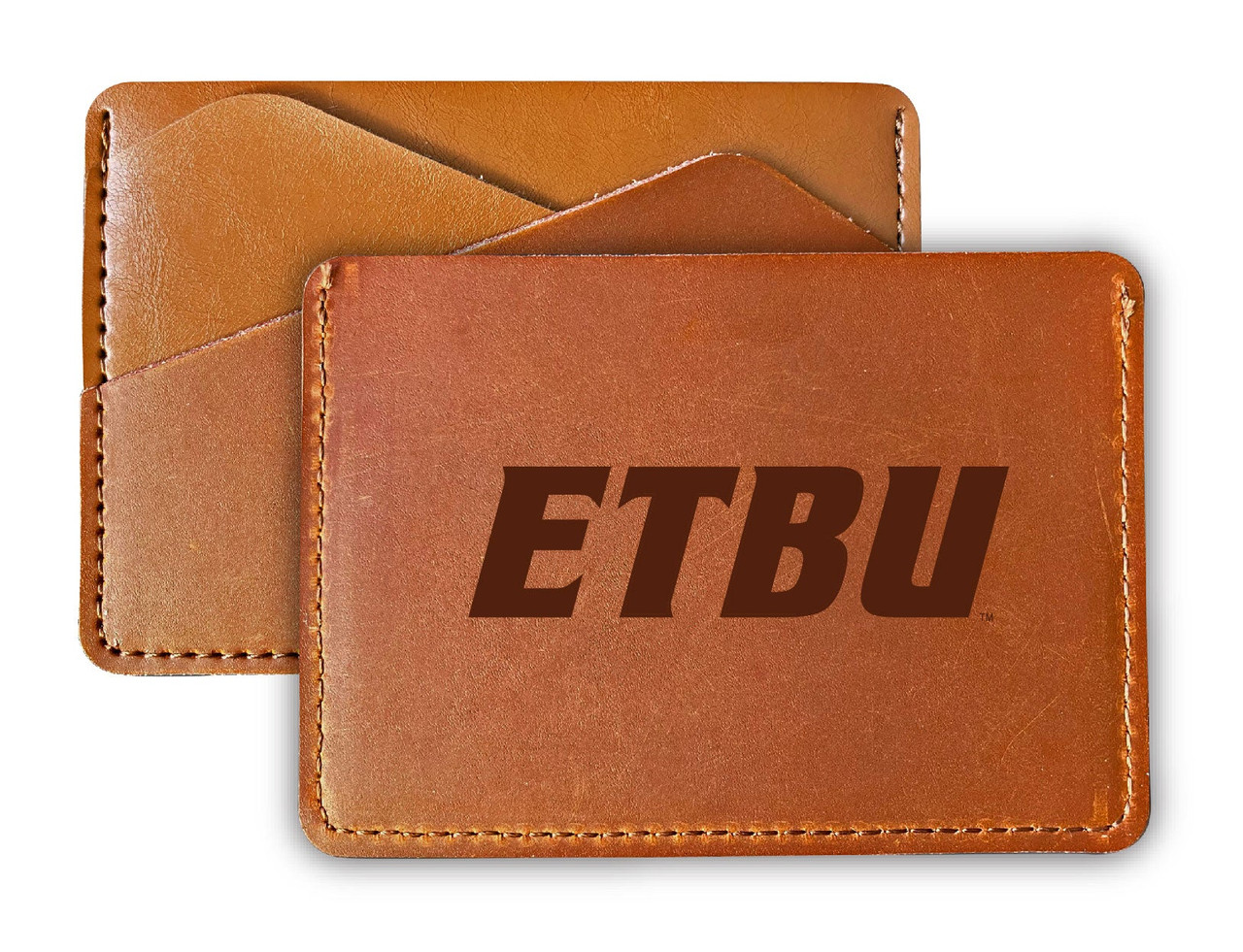 East Texas Baptist University College Leather Card Holder Wallet