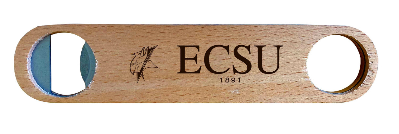 Elizabeth City State University Laser Etched Wooden Bottle Opener College Logo Design