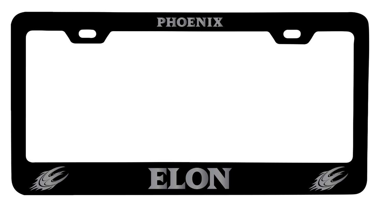 Elon University Laser Engraved Metal License Plate Frame Choose Your Color