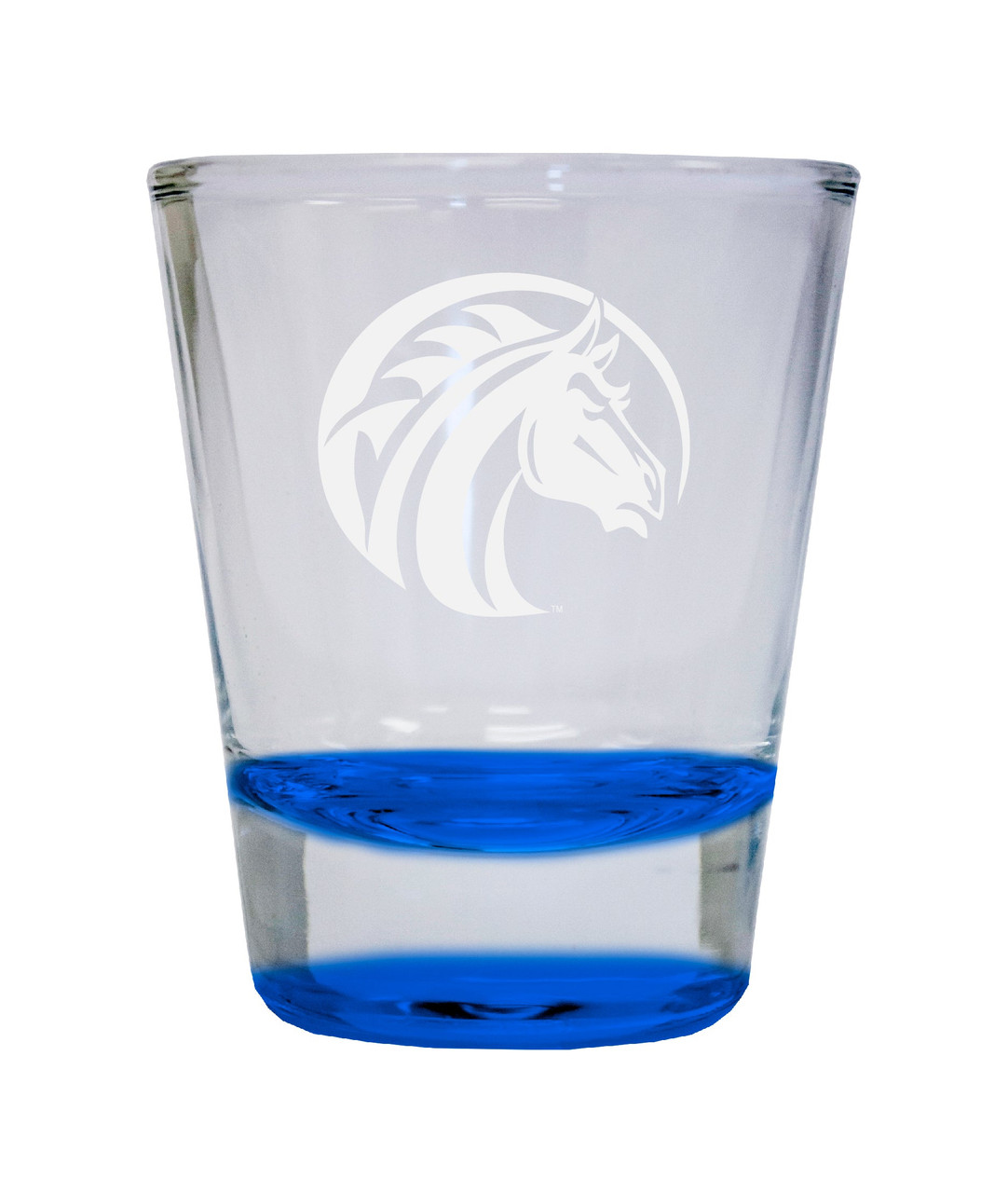 Fayetteville State University Etched Round Shot Glass 2 oz Blue