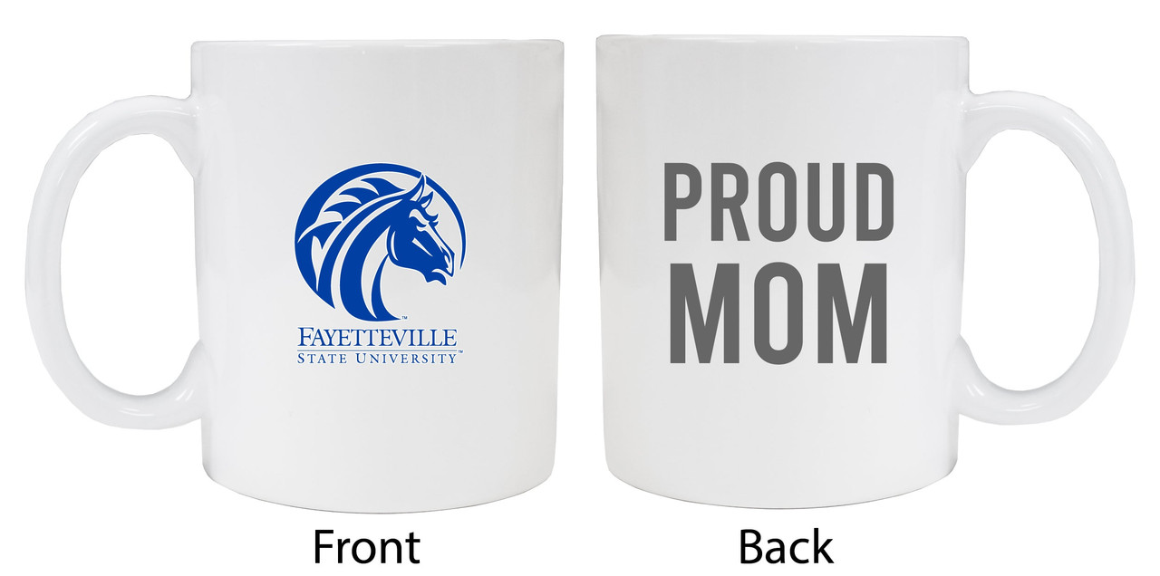 Fayetteville State University Proud Mom White Ceramic Coffee Mug 2-Pack (White).