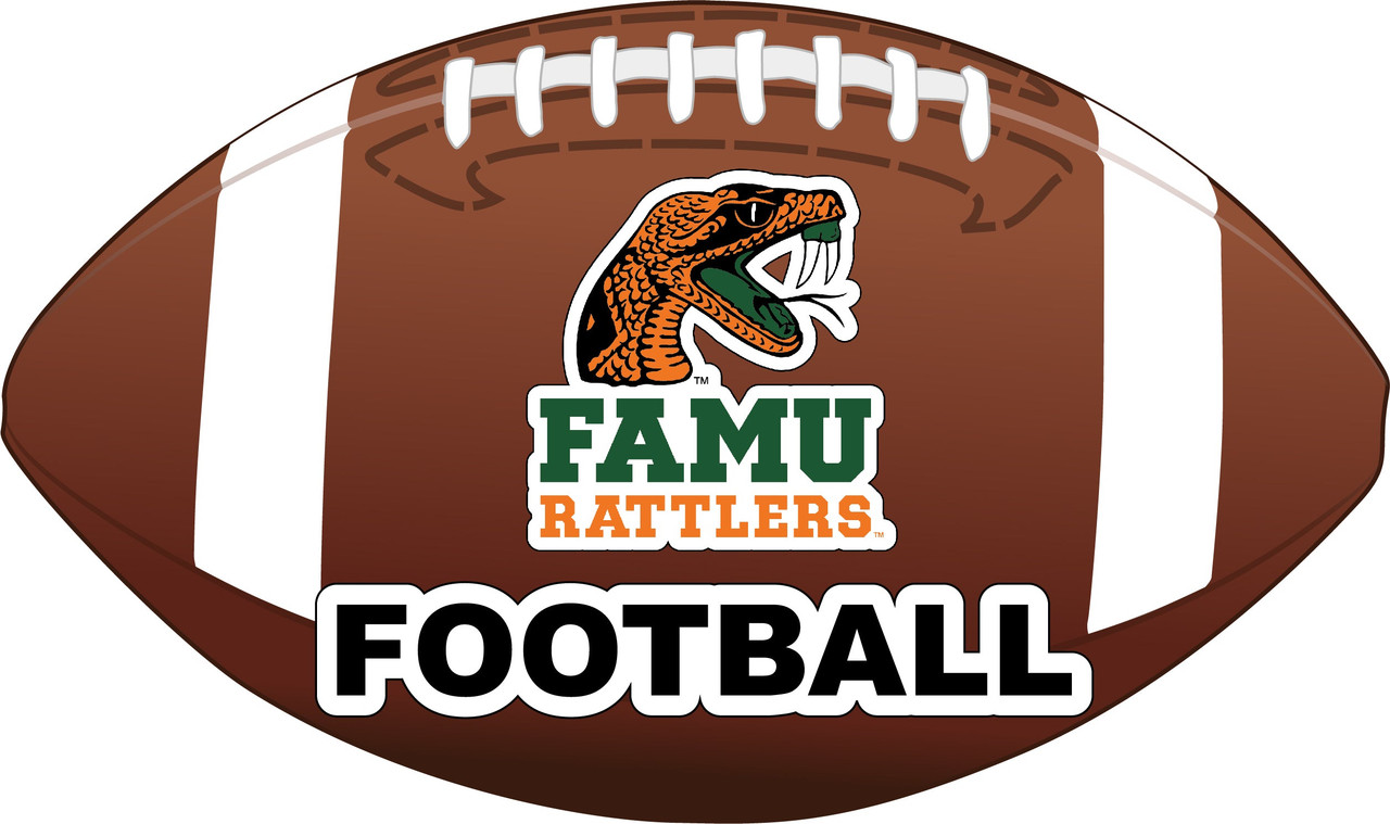 Florida A&M Rattlers 4-Inch Round Football Vinyl Decal