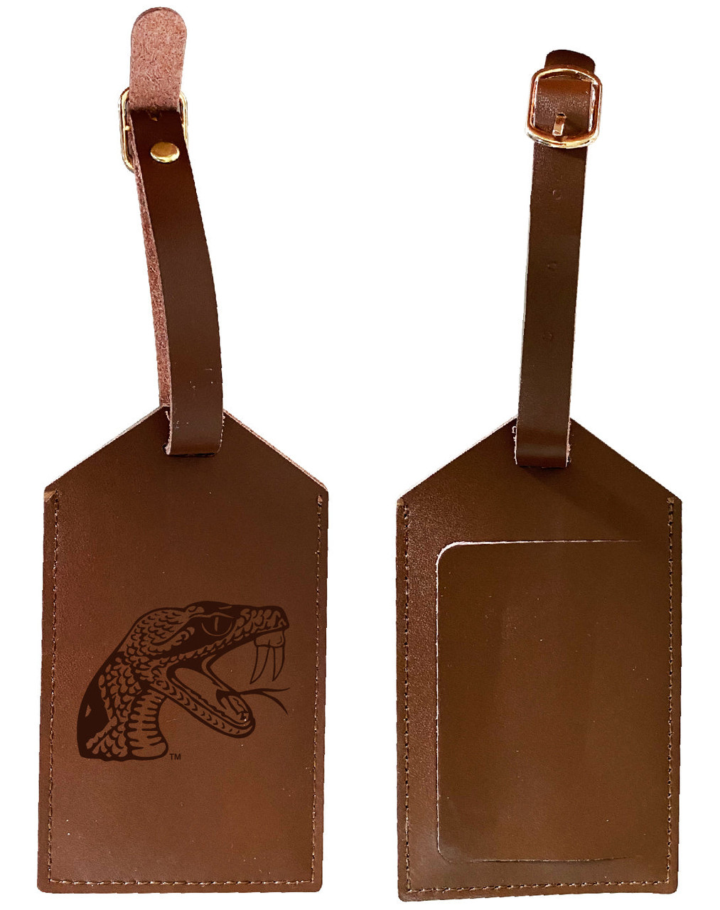 Florida A&M Rattlers Leather Luggage Tag Engraved