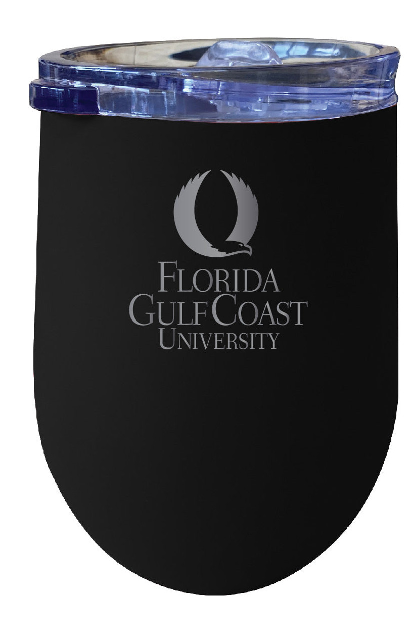 Florida Gulf Coast Eagles 12 oz Etched Insulated Wine Stainless Steel Tumbler