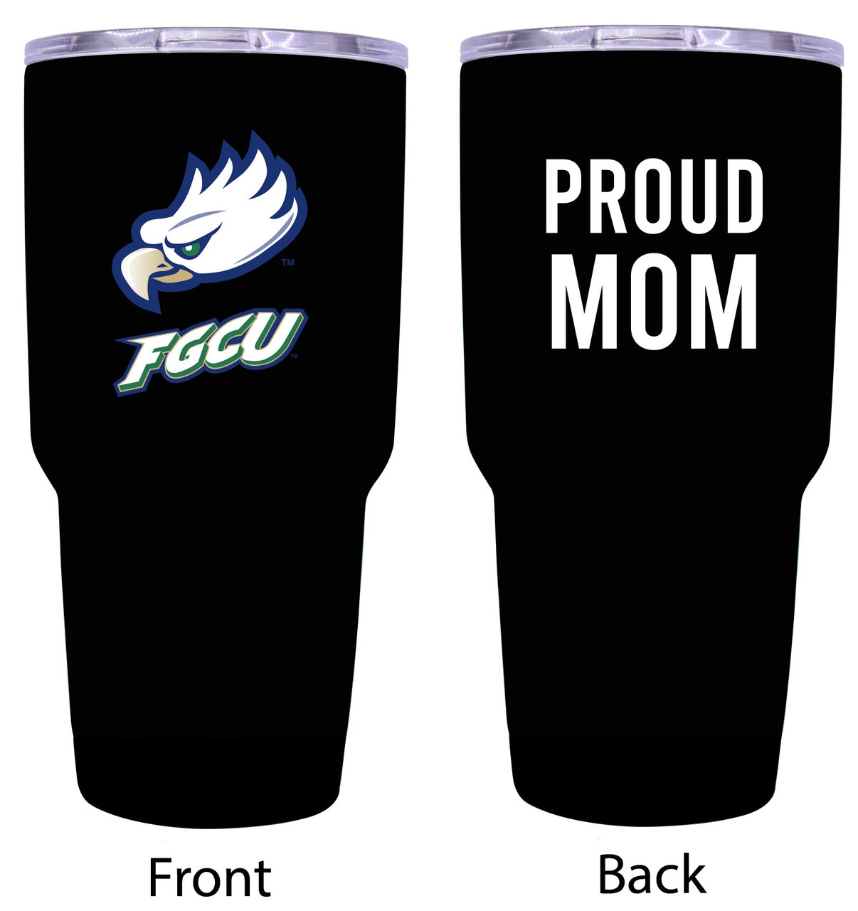 Florida Gulf Coast Eagles Proud Mom 24 oz Insulated Stainless Steel Tumblers Black.
