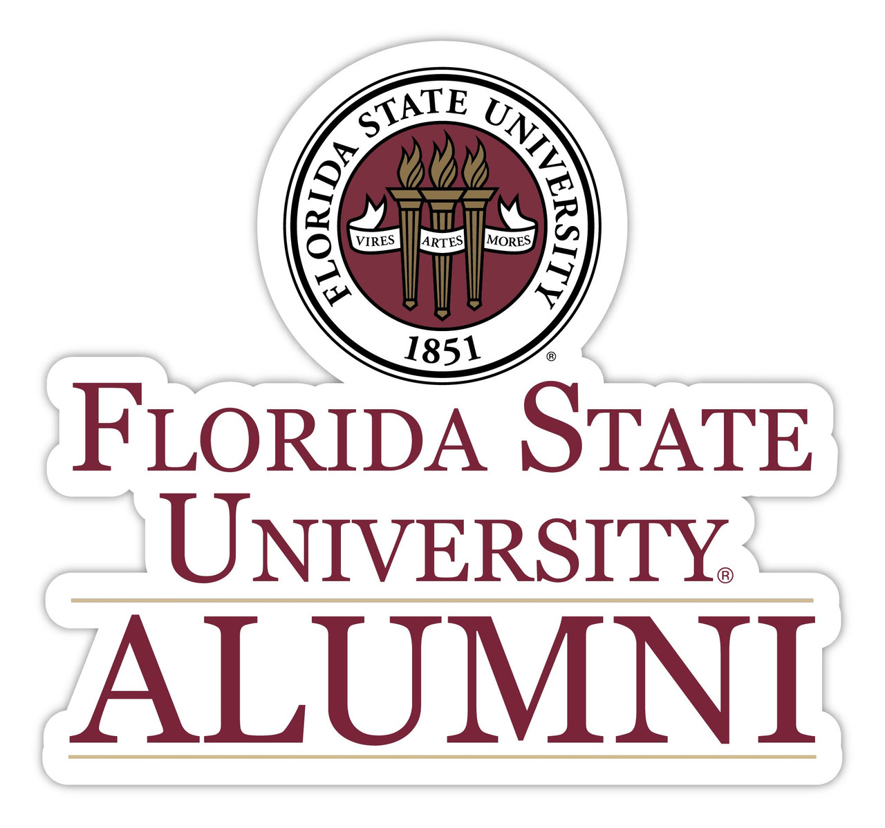 Florida State Seminoles 4-Inch Laser Cut Alumni Vinyl Decal Sticker