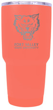 Fort Valley State University 30 oz Laser Engraved Stainless Steel Insulated Tumbler Choose Your Color.